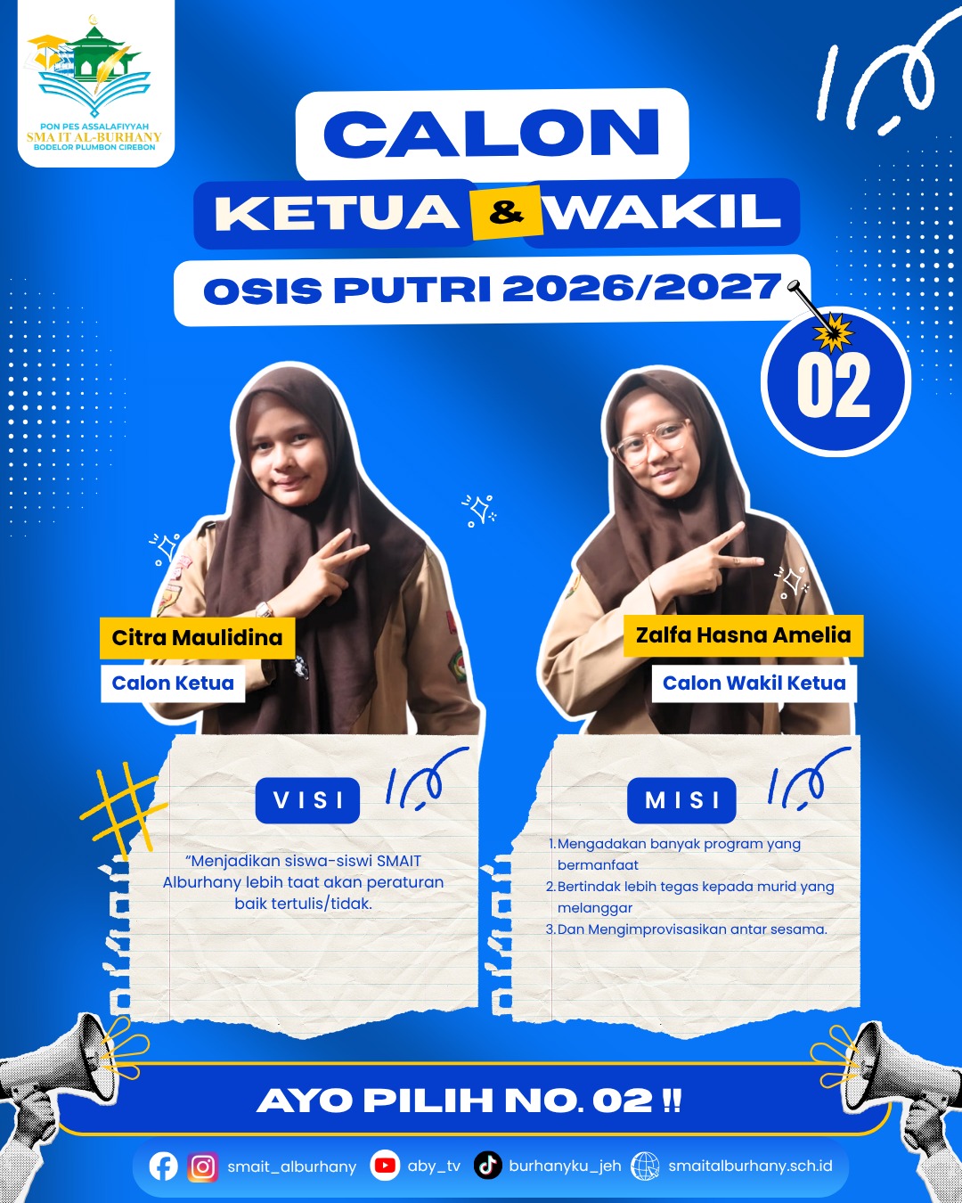 Foto Calon Citra Maulidina Asrotun dan Zalfa Hasna Amelia